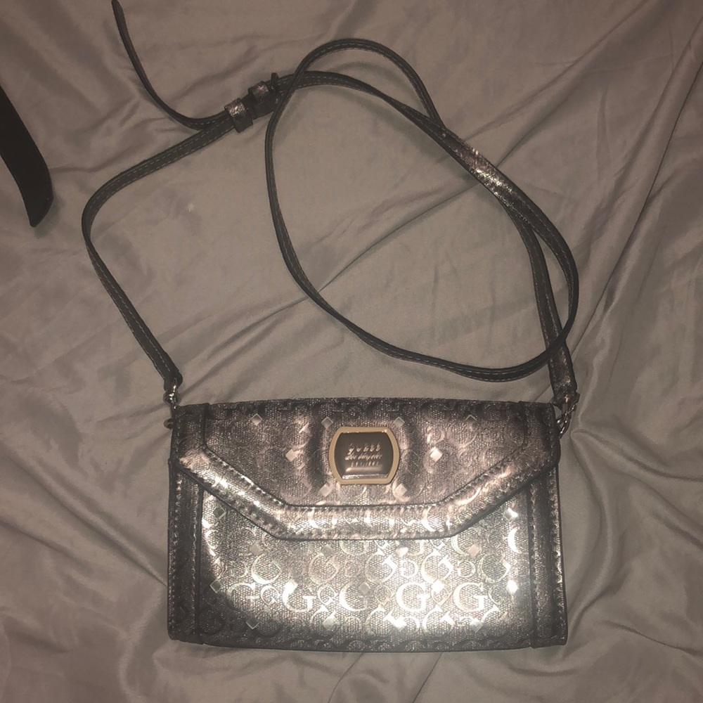 Silver Guess shoulder bag